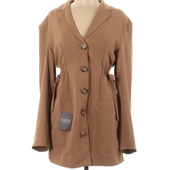Quaint Dresses & Skirts - NWT Quaint Taupe Open-Side-Waist Deconstructed Dress Size 40 (US 8) MSRP $285